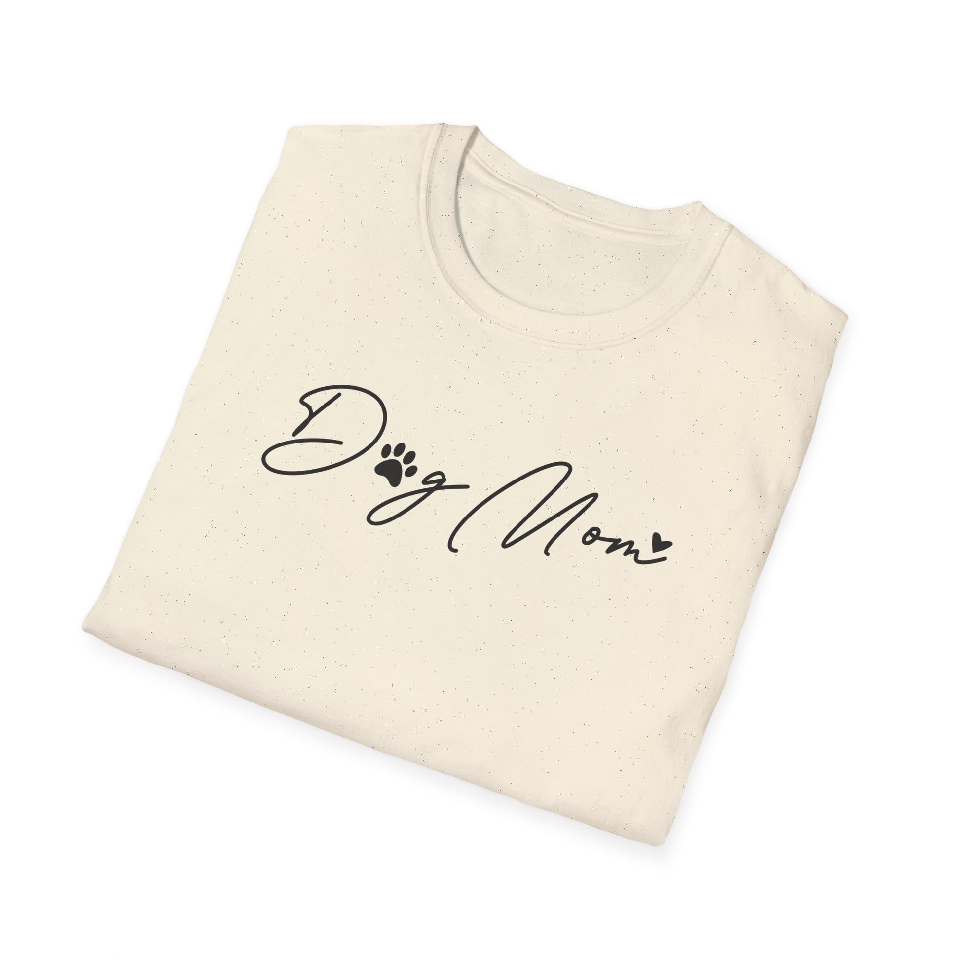 Dog Mom Paw Print Heart Softstyle T-Shirt - Mixed Colors -