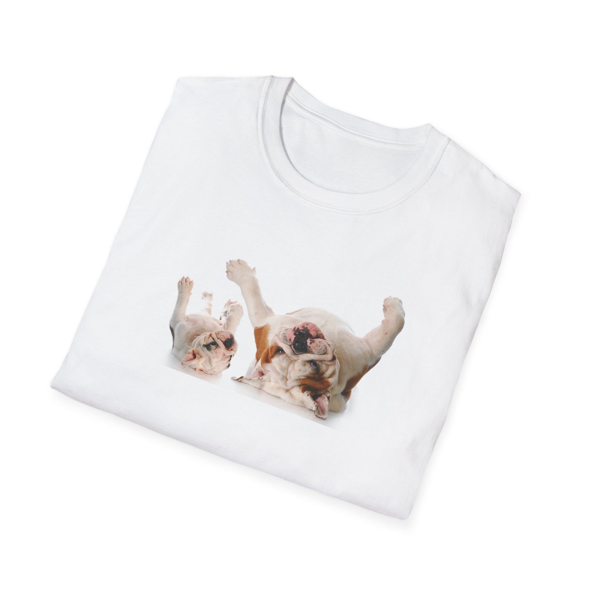 Bulldogs Upside Down Softstyle T-Shirt - White -