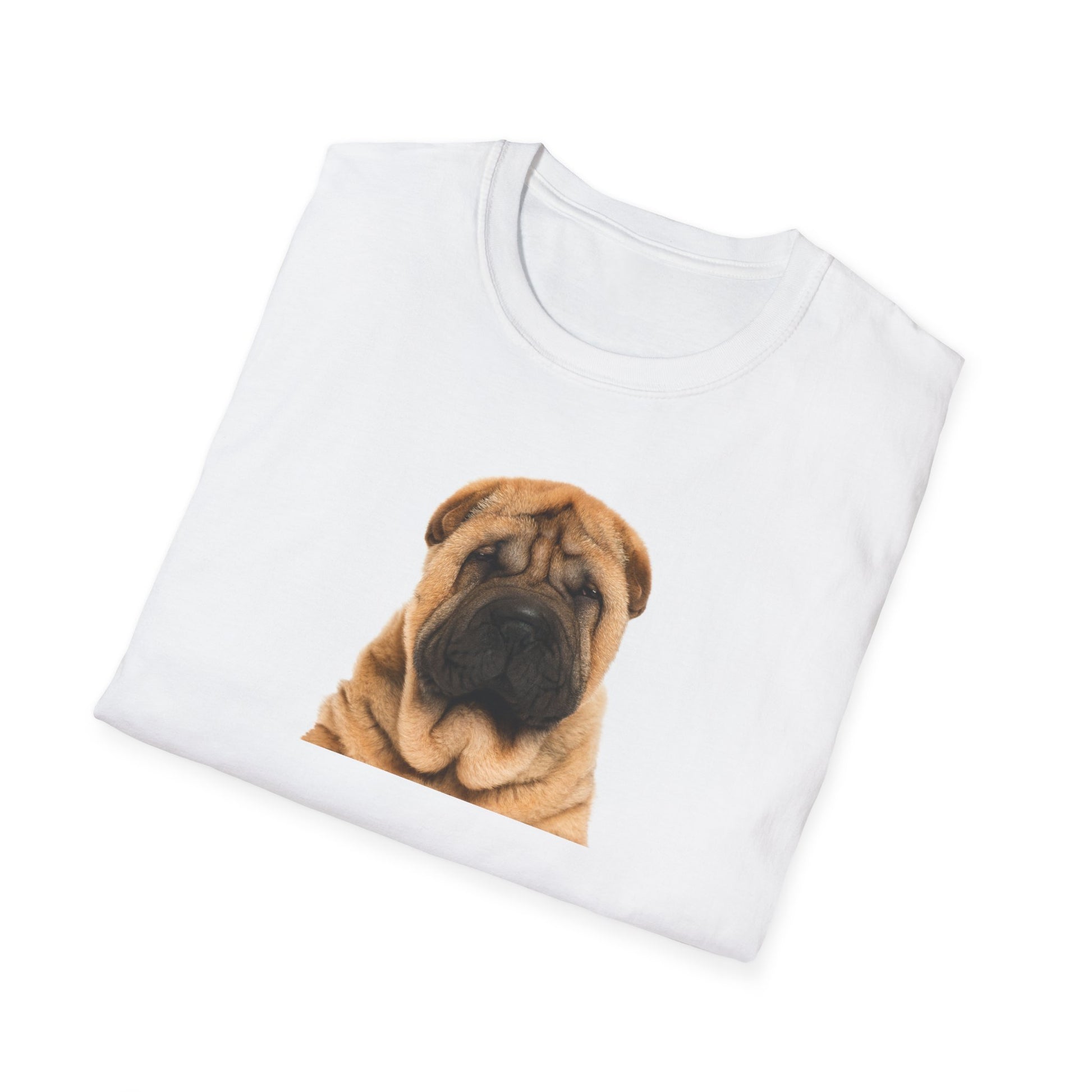 Shar Pei Dog Softstyle T-Shirt - White -