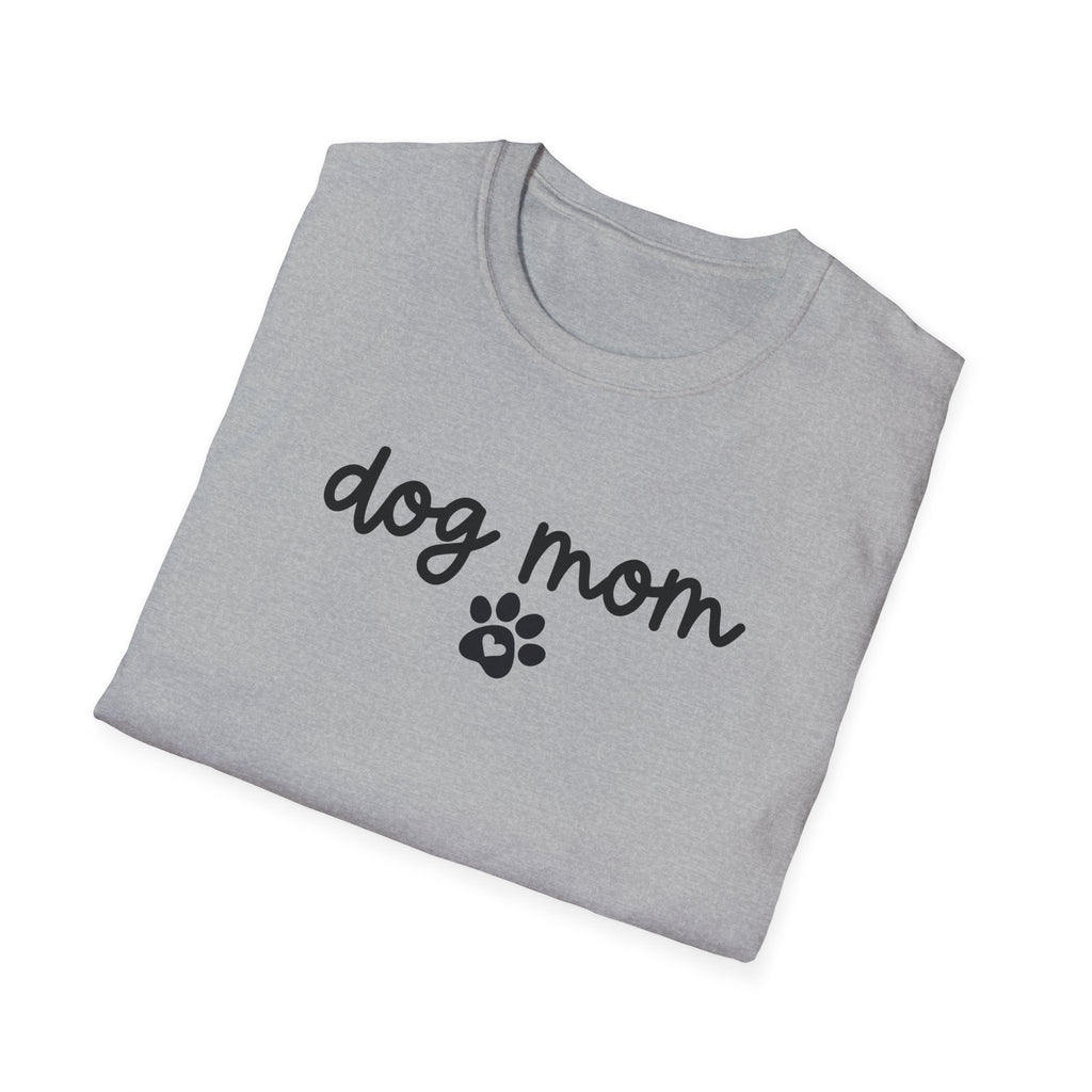Dog Mom Paw Print Softstyle T-Shirt - White -