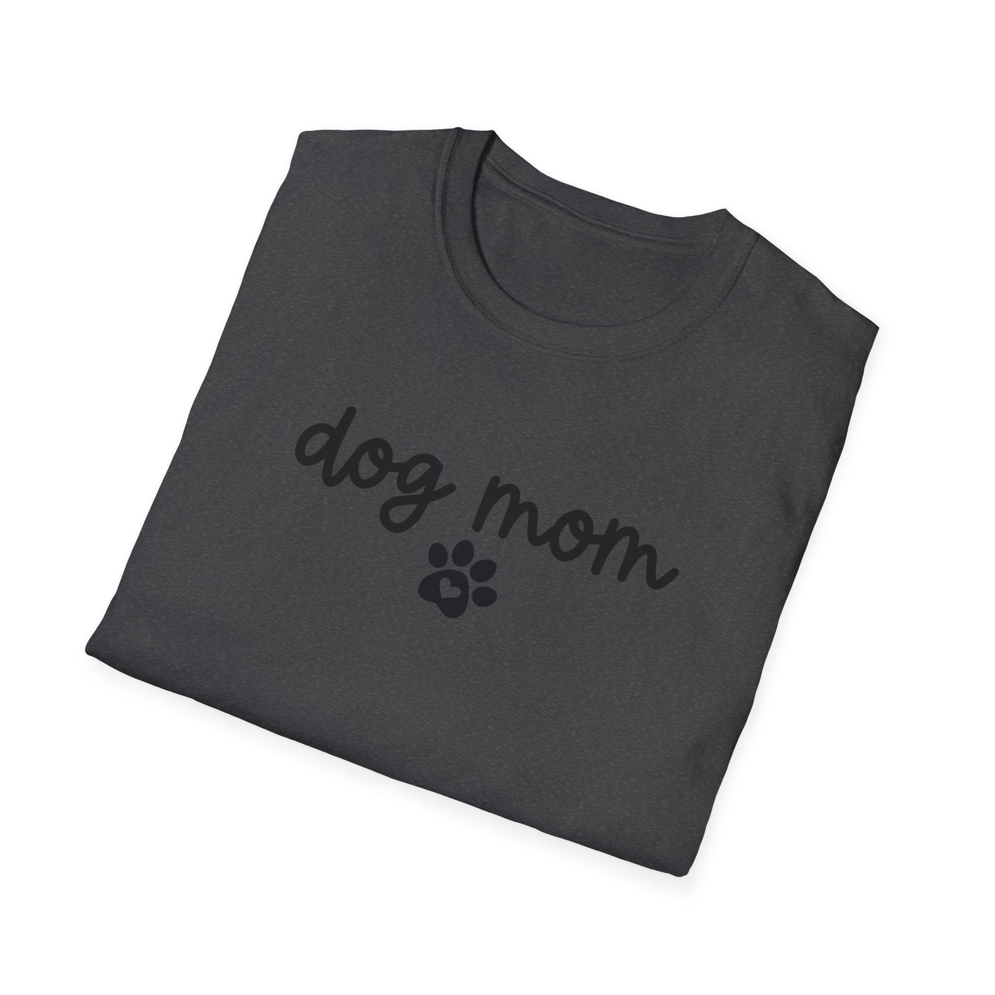 Dog Mom Paw Print Softstyle T-Shirt - White -