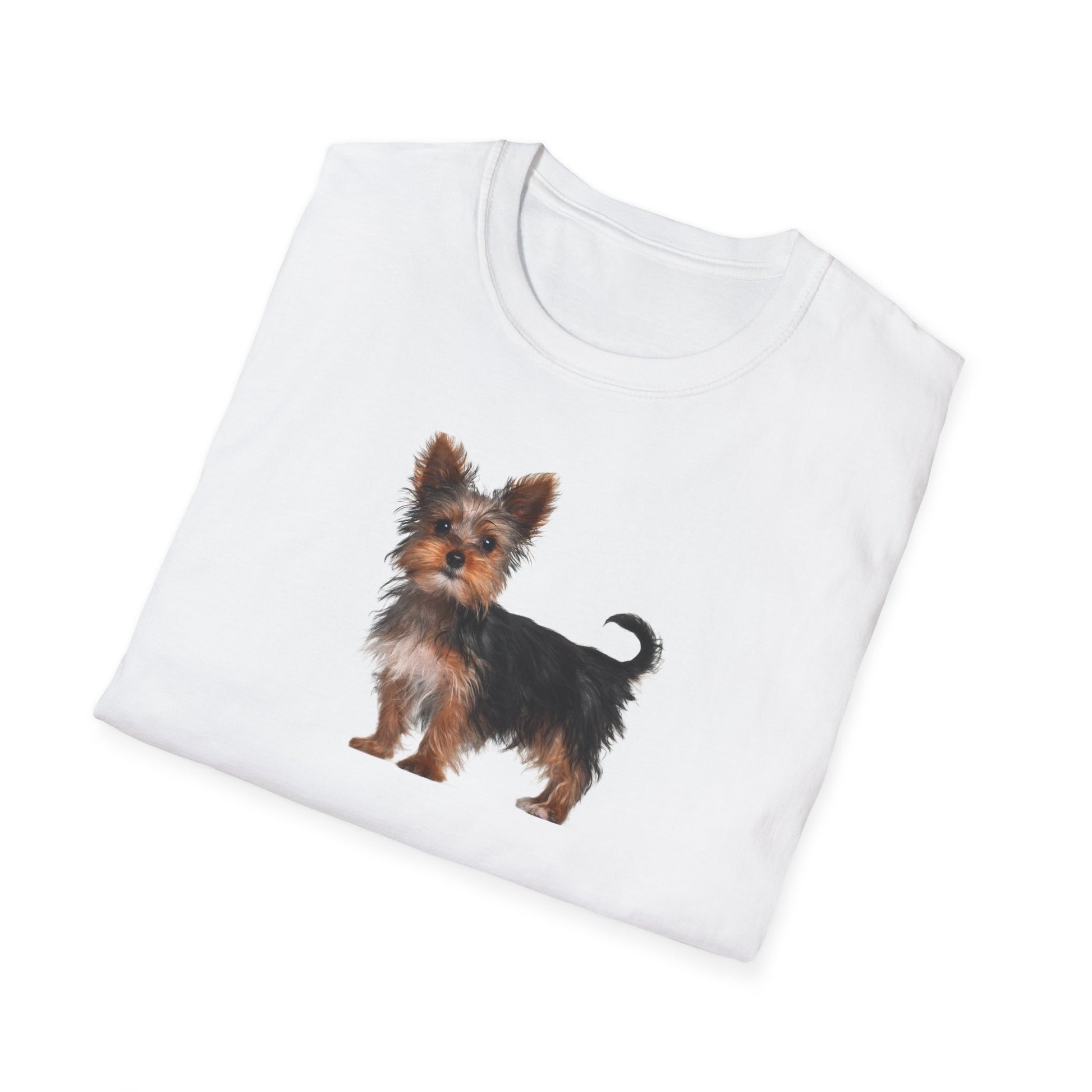 Yorkie Dog/Puppy Softstyle T-Shirt - White -