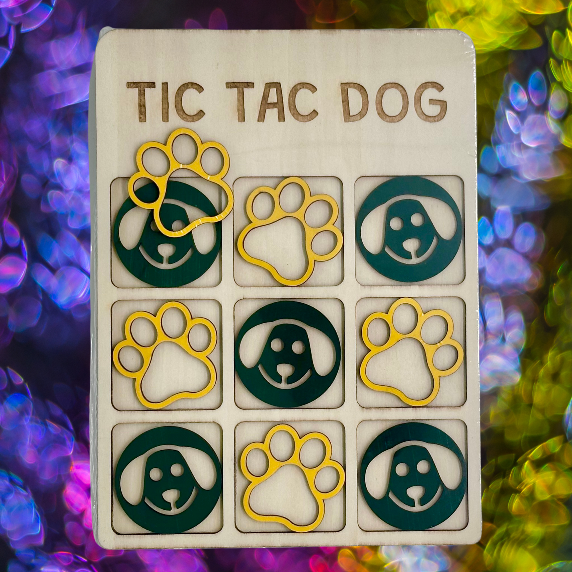 Tic Tac Dog - Green and Yellow